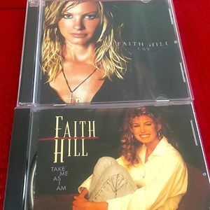 Faith Hill Set of 2 💿. CRY &Take Me AS I AM NO Scratches Original Jewel Case